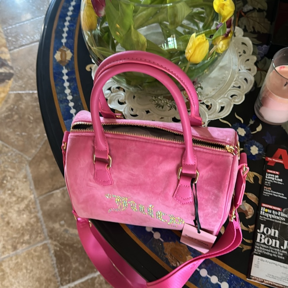velour Juicy couture pink bag - Picture 2 of 3